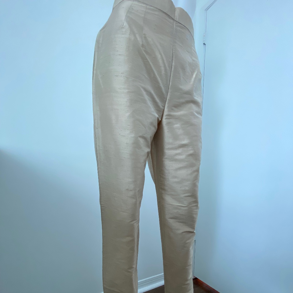 Mila Schon Silk Pants Made In Italy